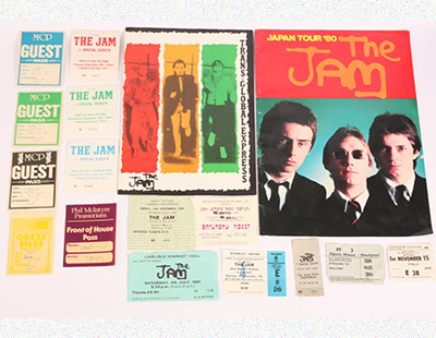 The Jam Tour Programmes and Ticket Stumps. Includes: Tour programmes from Trans Global Express