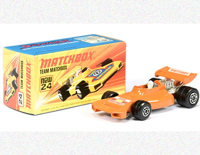 Matchbox Superfast 24d Team Matchbox Racing Car Pre-production trial model - orange body