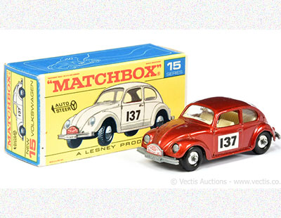 Matchbox Regular Wheels 15d Volkswagen Beetle Rally Car colour trial